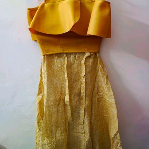 Mustard Top Skirt Co Ord Set