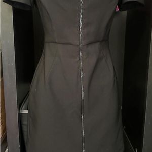 Zara Black Zip Up Dress Size - Xs