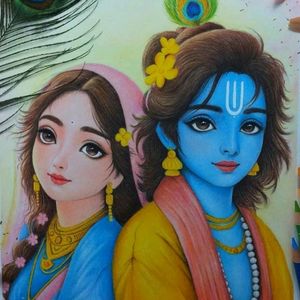 Radha Krishna Drawing