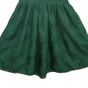 Green Deep Neck Dress