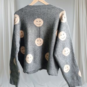 Smiley Knit Cardigan