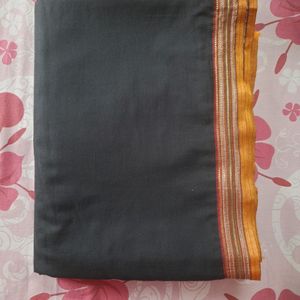 Black Cotton Silk Saree