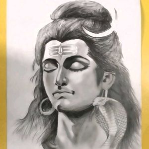 Shiv ji Pencil Scatch