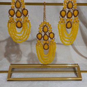 New Without Tag Mangtika With Earrings Set