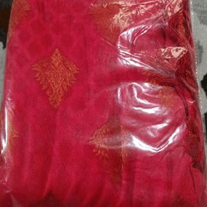 Red Semi Silk Soft Kanjivaram Saree.