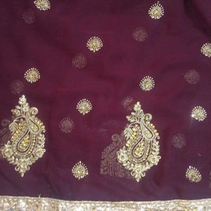 Maroon Colour Saree