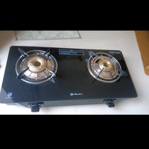 Bajaj Glass Manual Gas Stove 2 Burner 🧲🌿