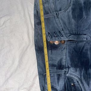 Blue Jeans Tie And Dye Print