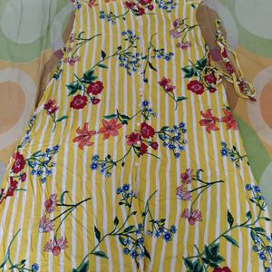 Yellow Floral Dress From Sristi