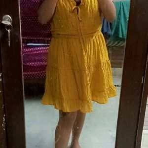 Forever21 Mustard Casual Dress (Women's)