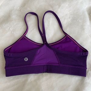 Lululemon Athletica Purple Striped Bra