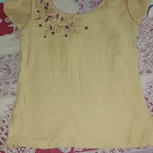 Women Top For Silk Short Embroidered