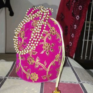 Velvet Party Hand Bag ( Potli)