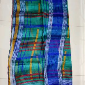 Blue Green Lightweight Saree