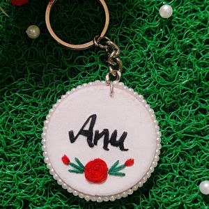 Name Embroidery Keychain+Personalised Handkerchief