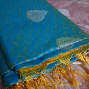 Embossed Pattu Saree