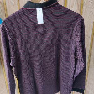 Polo Neck T-shirt With Full Sleeves