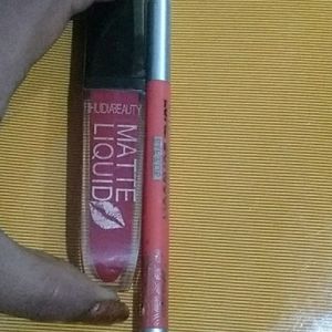 Combo Pack -Huda Beauty Matte Lipstick And Luxe Bo