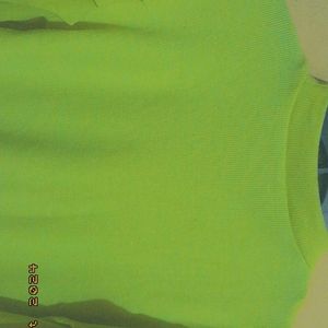 Neon Puffed Sleeves Top