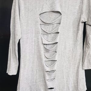 Soft Long Sleeves Top With Design On Back