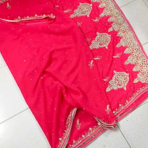 So Nice Pink Colour Saree