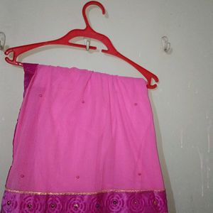 Amazing Baby Pink Saree With Beads