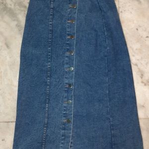 Denim Skirt With Top