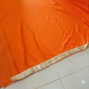 🤩New Festive Season 💥Orange Saree For Women🔥