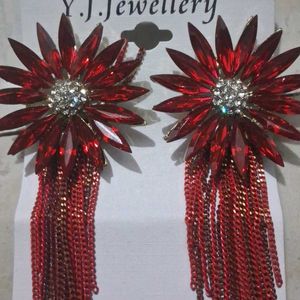 Red Earrings Light Weight