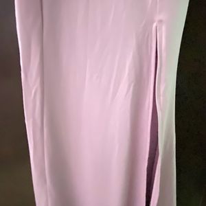 Fishtail Slit Padded Pink Dress