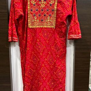 Red Straight Kurti ❤️