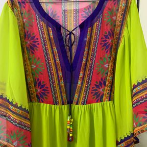 Multicoloured Free size Tunic