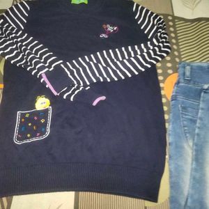 Kids Jeans And Sweater Set