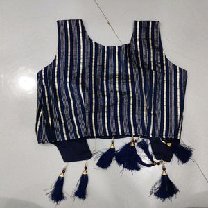 Navy Blue Shrug Blouse