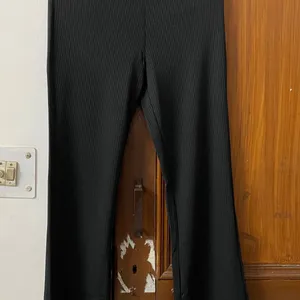 High Waist Black Flared Pant