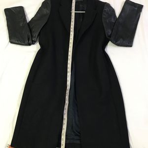 Zara Woman Black Overcoat Fits B 34-38