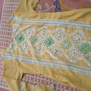 Pakistani Kurti With Plazzo Net Duppta