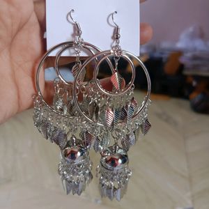 Silver Big Size Earrings