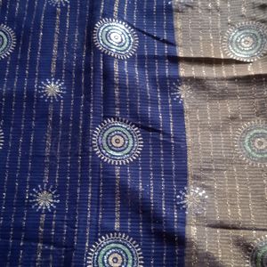 Golden Chumki Saree Only 1 Time Used