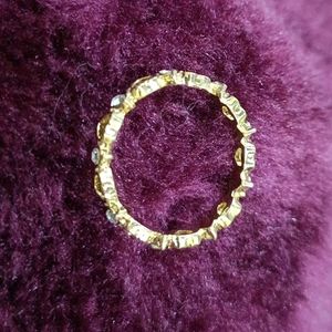 Gold Plated Stone Studded Complementary Ring