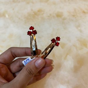 Red Golden Stud Hair Clip