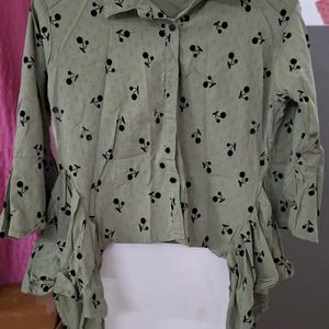 Olive Color Short Top