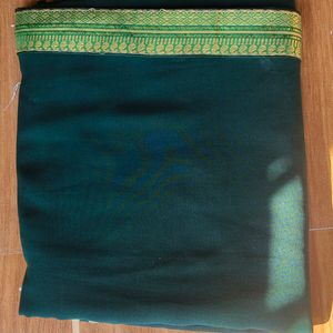 Graceful Green Chiffon Saree for Daily Wear