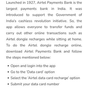 Airtel 3G Dongle And Card Reader