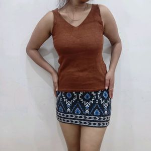 Brown Knitted Top