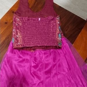 Girls Emroidered Lehnga Set