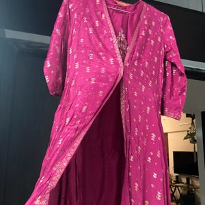 Magenta Layered Kurta