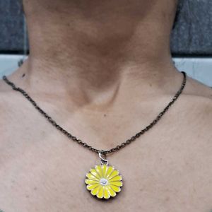 Yellow Flower Neck Chain For Girls