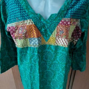 Green Short Kurti