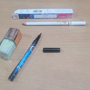 Combo: MyGlamm LIT LipLiner; Eyeliner & Nailpolish